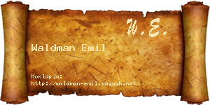 Waldman Emil névjegykártya
