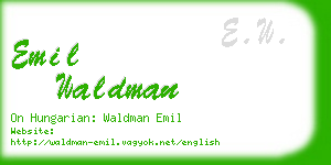 emil waldman business card